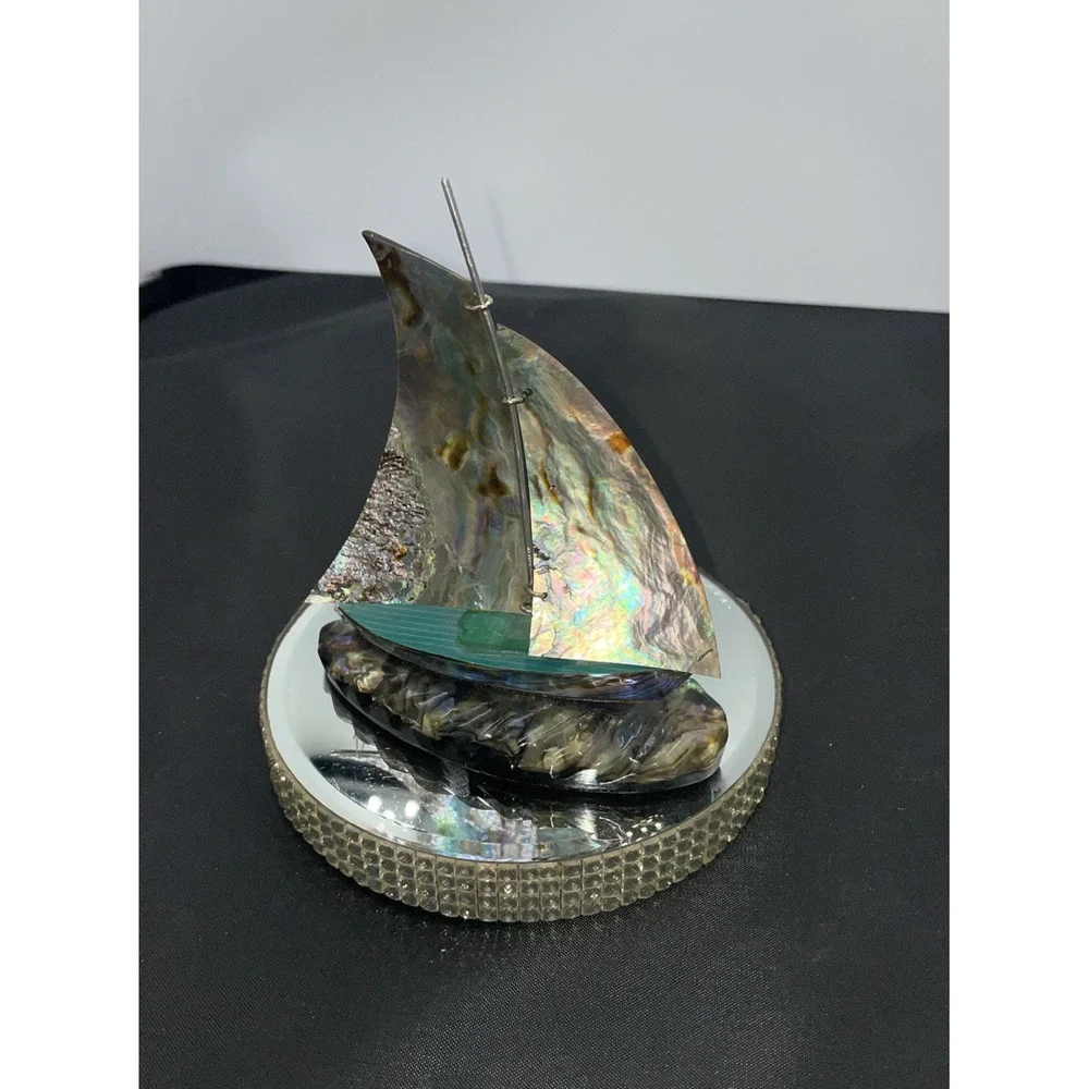 Vintage‎ Paula Shell Fiordland New Zealand Sailboat